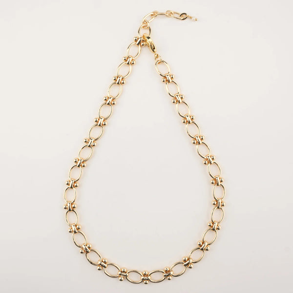 Short Oval Linked Plain Necklace