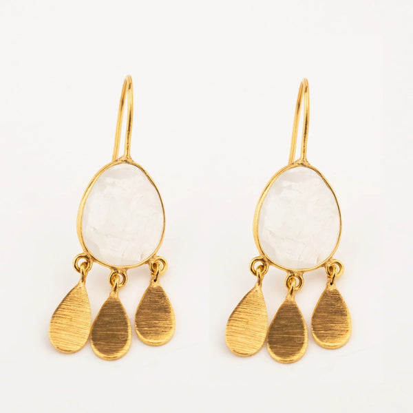 Moonstone bezel earrings ST